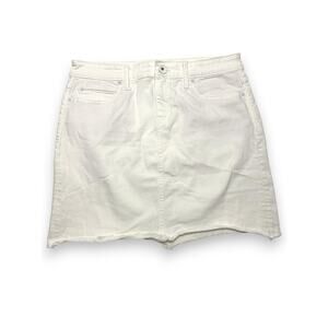 Vineyard Vines White Denim Mini Skirt Size 8